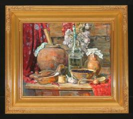 Peasant Still Life by Vladimir Dmitrievich Fefelov (b. 1939)