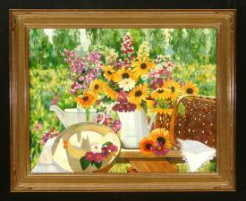 Still Life with Sunflowers by Lilia Anatolionva Dolganova (b. 1964)