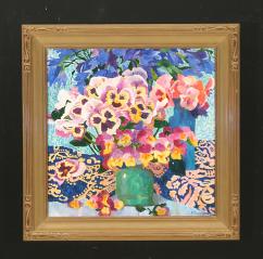 Still Life with Pansies by Lilia Anatolionva Dolganova (b. 1964)