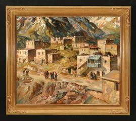 Caucasus Village by Khairullah Magomedovich Kurbanov (b. 1936)