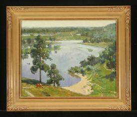 Near the River by Edouard Panteleimonovich Efanov (b. 1938)