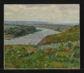Bad Weather (The Don Landscape) by Yuri Petrovich Dyakov (1929–2008)