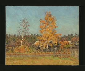 Birches Near the House by Yuri Petrovich Dyakov (1929–2008)