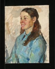 Portrait of a Young Woman by Ivan Grigorevich Mishin (1928–2001)