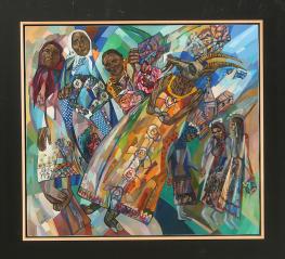 Funeral of the Goat by Anatoli Efmenov (b. 1945) and Galina Efmenova (b. 1945)