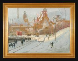 Industrial Landscape by Viktor Petrovich Slushnik (b. 1926)