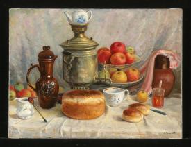 Still Life with Samovar by Ivan Sergeevich Tumakov (1918–1990s)
