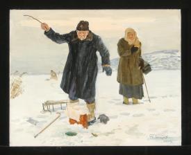 The Old Fisherman by Grigori Andreevich Goncharov (1913–2001)