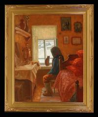 Loneliness of the Old Woman Anuta by Alexander Mikhailovich Kurzanov (b. 1938)