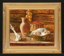 Still Life with a Bream (a fish) by Olga Nikitaevna Fomina (b. 1977)