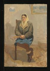 A Woman with Brushes by Grigori Andreevich Goncharov (1913–2001)