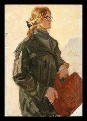 Village Teacher by Grigori Andreevich Goncharov (1913–2001)
