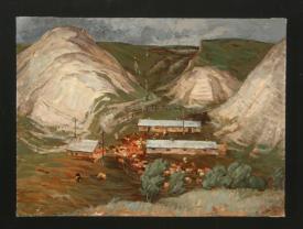 Summer Farm by Yuri Fedorovich Vnodchenko (b. 1927)