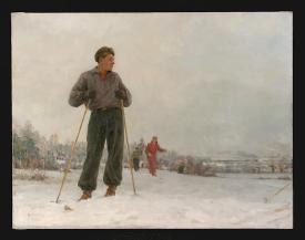 Skier by Vasili Kuzmich Komolov (1918–1985)