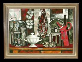 Still Life with Dried Fish by Nikita Petrovich Fomin (b. 1949)