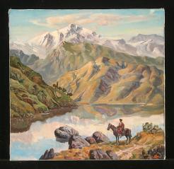 Lake in the Mountains by Khairullah Magomedovich Kurbanov (b. 1936)