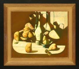 Still Life with Pears and Jars by Sergei Dmitrievich Kichko (b. 1946)