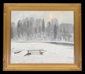 Winter Morning by Yuri Petrovich Sanin (1939–1997)