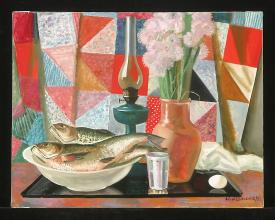 Still Life with Fish by Olga Nikitaevna Fomina (b. 1977)