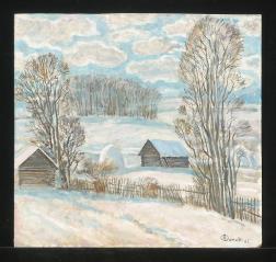 Winter in the Country by Nikita Petrovich Fomin (b. 1949)
