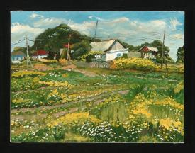 House in the Village by Viktor Andreevich Donskoi (b. 1945)