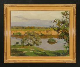 Evening on the River by Edouard Panteleimonovich Efanov (b. 1938)