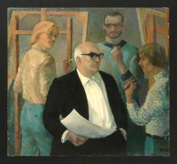 Portrait of the Academician Kibrika Suvikova by Viktor Andreevich Donskoi (b. 1945)