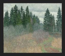 Late Autumn in a Forest by Yuri Andreevich Makhotin (b. 1930)