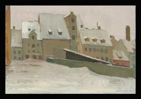 Old Riga by Viktor Petrovich Slushnik (b. 1926)