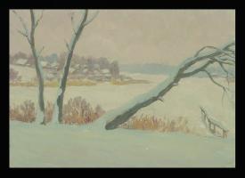 Gray Day by Fyodor Pavlovich Sergienko (b. 1920)