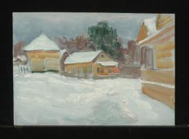 A New House by Fyodor Pavlovich Sergienko (b. 1920)