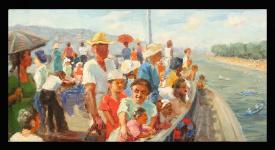 Sketch to the Painting "Day Off" by Vasili Andreevich Smagin (1921–1987)