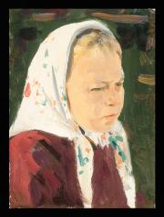 A Village Girl by Anatoli Ivanovich Smirnov (b. 1924)