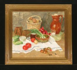 Still Life with Vegetables by Vasili Kuzmich Komolov (1918–1985)