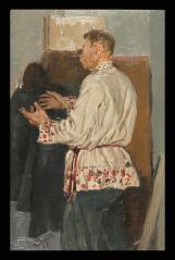 Old Man in National Shirt by Grigori Andreevich Goncharov (1913–2001)