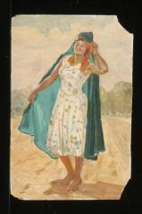 Woman with a Cape by Grigori Andreevich Goncharov (1913–2001)