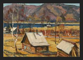 On the River Angara by Fyodor Pavlovich Zvonarev (1929–2000)