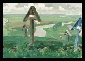Cemetery in Seletsk by Yevgeni Alexandrovich Kozhevnikov (b. 1939)