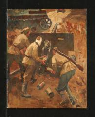 Artillery (a study) by Aleksei Pavlovich Eremenko (1922–1997)