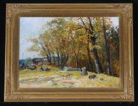 Autumn Day by Viktor Vasilievich Vorobev (b. 1925)