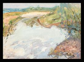 Forest Lake by Viktor Vasilievich Vorobev (b. 1925)