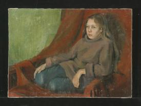 Portrait of a Girl by Nikolai Ivanovich Plonish (1936–2004)