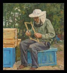 Beekeeper by Ivan Grigorevich Mishin (1928–2001)