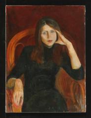 A Woman in Black by Alexander Nikolaevich Lavrov (b. 1955)