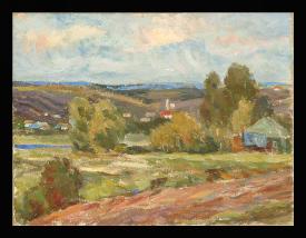 Slope towards the Meadow by Fyodor Pavlovich Zvonarev (1929–2000)