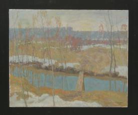 Landscape with a Small Bridge by Efrem Ivanovich Zverkov (b. 1921)