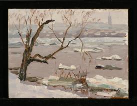Ice Drifting on the River by Grigori Andreevich Goncharov (1913–2001)