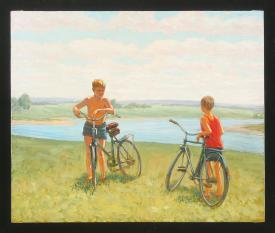Boys by Alexander Mikhailovich Kurzanov (b. 1938)