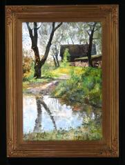 A House near the Pond by Alexander V. Shadurin (b. 1959)