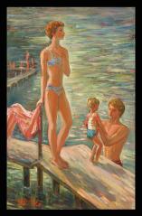 At the River by Yuri Alekseevich Chernikov (b. 1939)